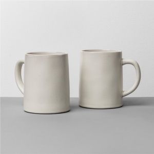 NIB HEARTH & HAND STONEWARE MUGS (set of 2)
